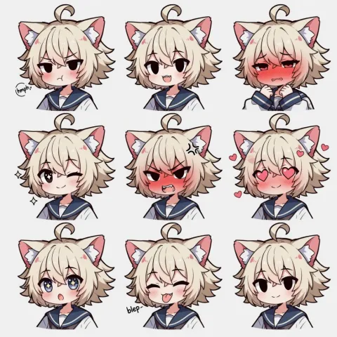 Character Expression Sheet Output