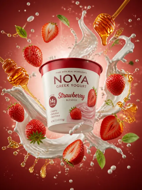 Yogurt Ingredient Explosion Ad Output