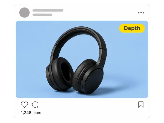 Usecase 3 Social Post Headphones Tile Lifted By Soft Shadow