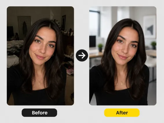 Usecase Headshot Before After