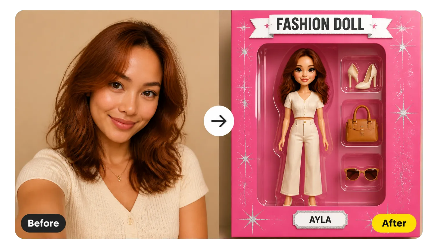Hero 1 Before After Real Face Sealed In Barbie Box