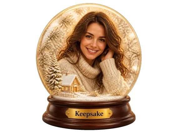 Usecase 4 Photo Made Into Christmas Snow Globe Keepsake