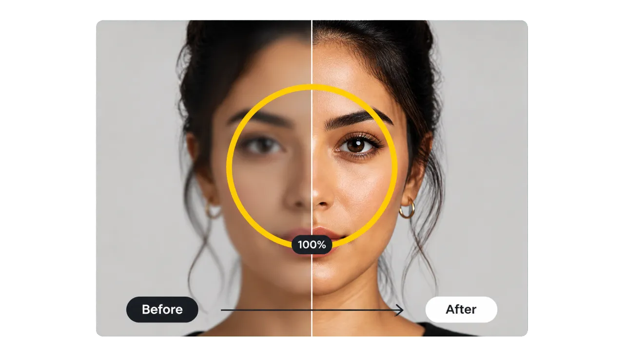 Hero Before After Face Enhance Sharper Portrait