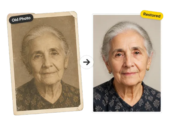Usecase 2 Old Faded Portrait Restored To Clear