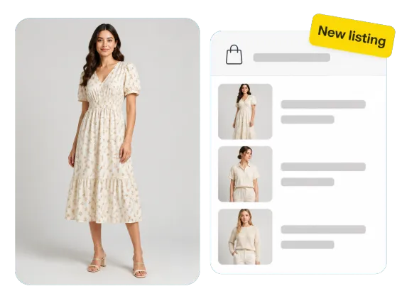 Usecase 1 On Model Dress Fills A Shop Listing