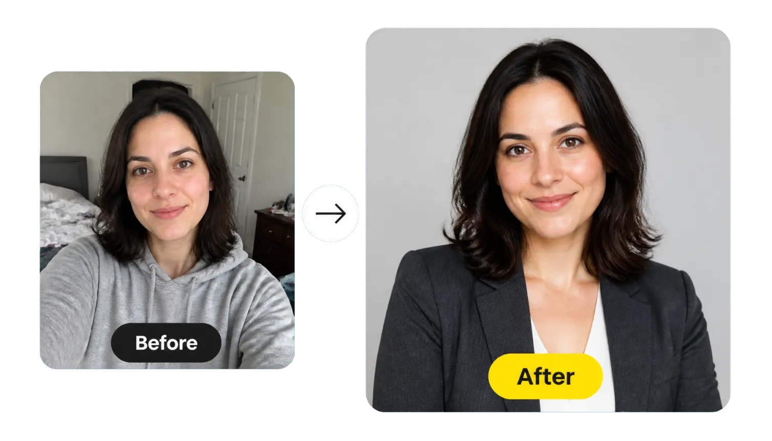 Hero 1 Before After Selfie To Linkedin Headshot