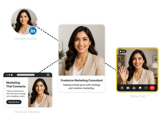 Usecase 3 One Headshot Across Linkedin Portfolio Video