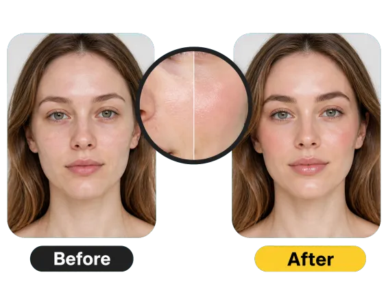 Usecase 1 Everyday Clean Girl Before After Split Loupe