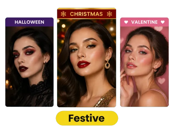 Usecase 5 Festive Holiday Makeup Looks Row