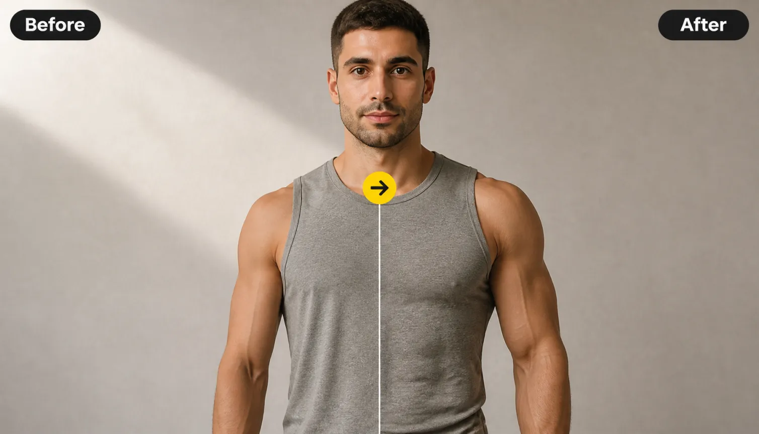 Hero 1 Before After Man Soft Build To Gym Built Physique