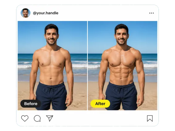 Usecase 2 Transformation Post Before After Beach Physique