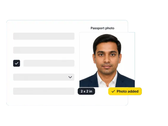 Usecase 2 2x2 Passport Photo Attached To An Application Form