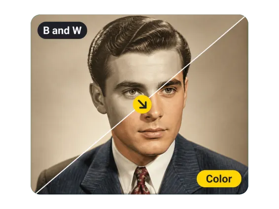 Usecase 2 Black And White Portrait Colorized Before After