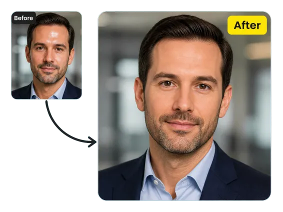 Usecase 2 Before After Professional Headshot No Shine