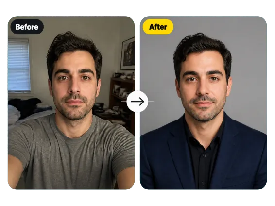 Usecase 1 Casual Selfie To Professional Headshot