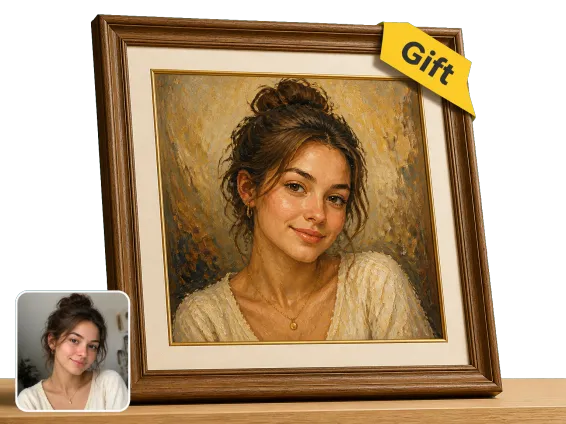 Usecase 4 Oil Painting Portrait Framed Gift