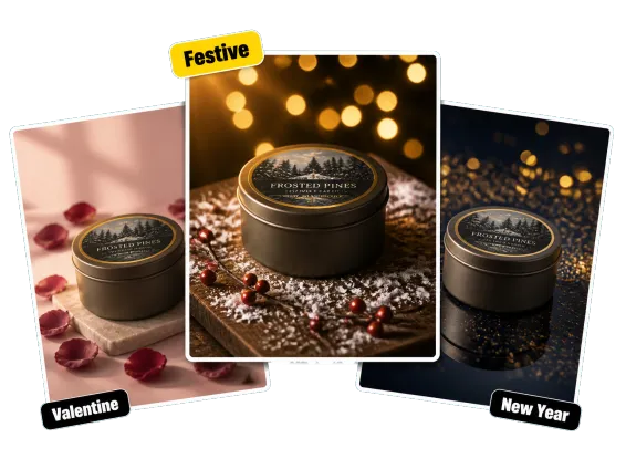 Usecase 4 One Candle Tin Restyled For Three Holidays