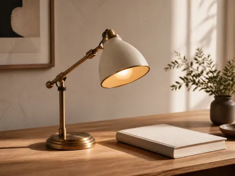 Oak Desk Lamp
