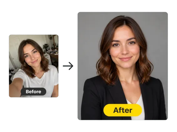 Usecase 2 Casual Selfie To Professional Headshot