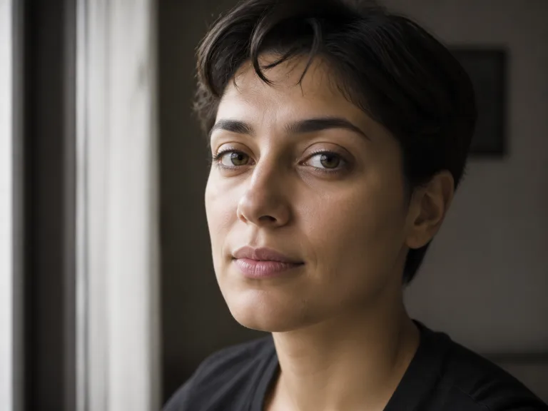 Neutral Close Up Portrait Before The Ai Expression Edit With Relaxed Lips Same Camera Angle And Soft Window Light