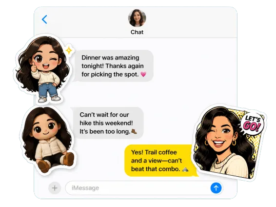Usecase 3 Imessage Chat With Stickers