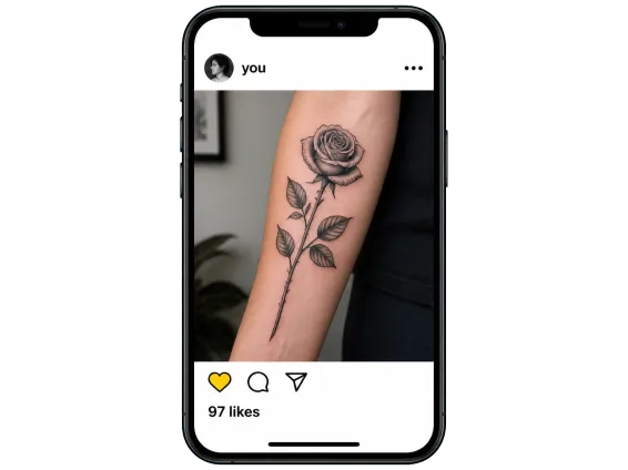Usecase 4 Phone Social Post Of Tattoo Concept