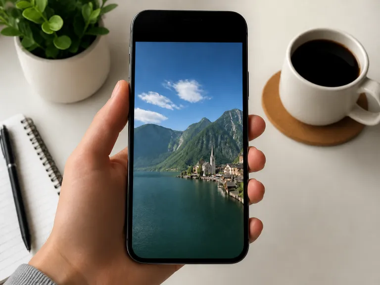 After Editing The Date Stamp And Caption Are Removed And The Mobile Photo Keeps Its Original Color And Composition.