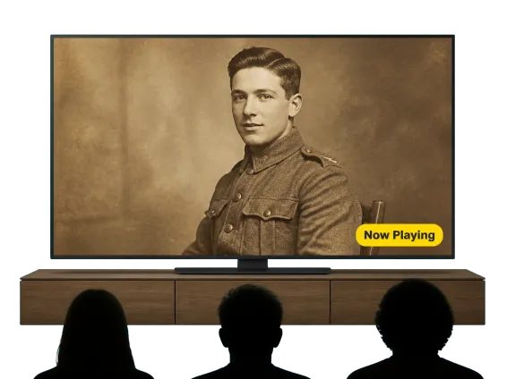 Usecase 1 Animated Ancestor Portrait On The Reunion Tv