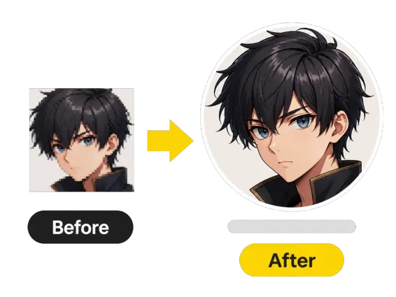 Usecase 2 Anime Character Profile Avatar Before After