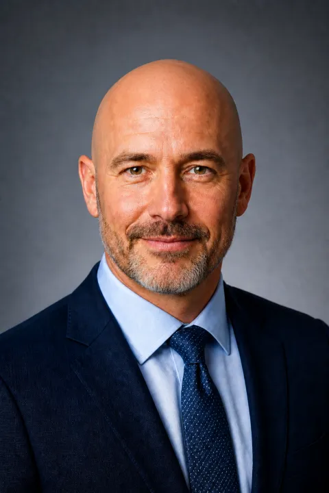 The Same Businessman With A Clean Bald Head After Vorla S Bald Filter Headshot