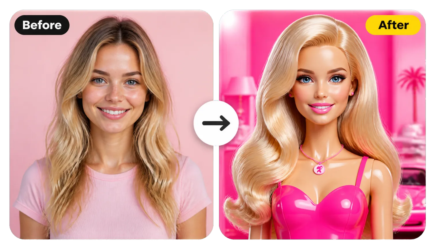 Hero 1 Real Woman Transforms Into Pink Barbie Doll