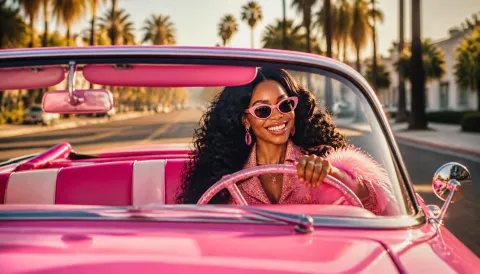 Pink Convertible