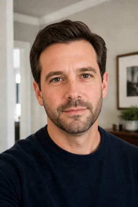 Married Middle Aged Man Trying A Beard Style After