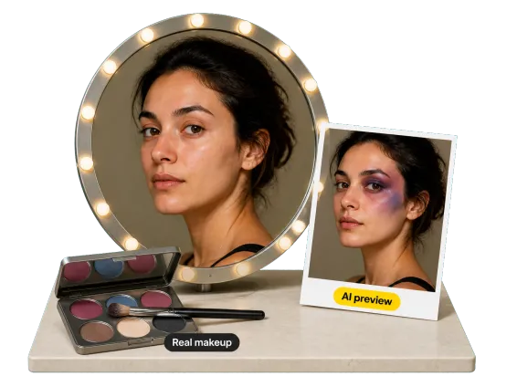 Usecase 1 Vanity Mirror Bare Face Beside Ai Preview Print