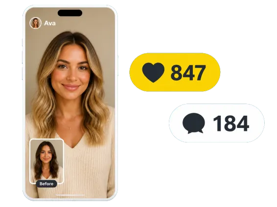 Usecase 1 Blonde Reveal Story Post On Phone