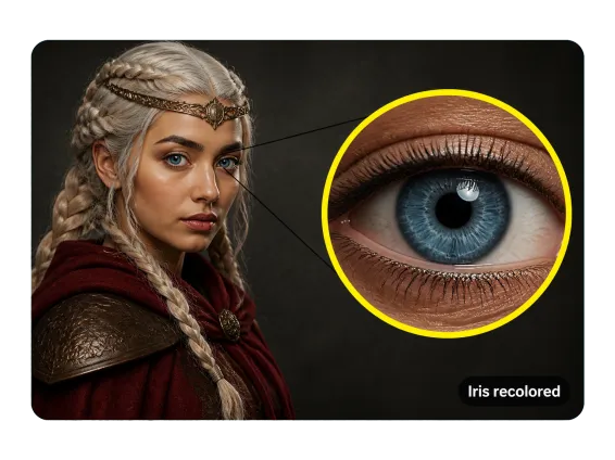 Usecase 3 Cosplay Portrait Blue Eyes Magnified Detail