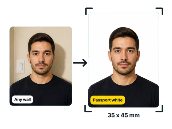 Usecase 1 Passport Photo Before After Beige Wall To White