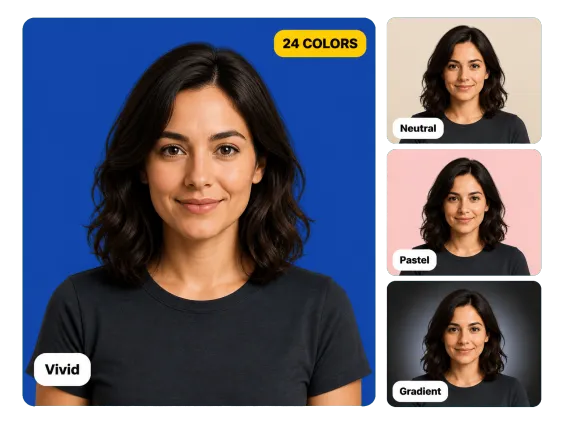 Why Choose 1 One Portrait On Four Background Color Families