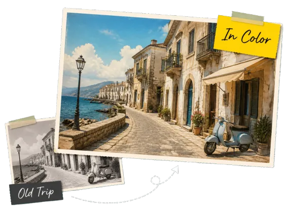 Usecase 4 Old Travel Street Scene Colorized While Preserving Vintage Atmosphere