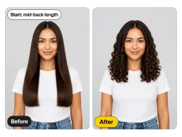 Langes glattes Haar
