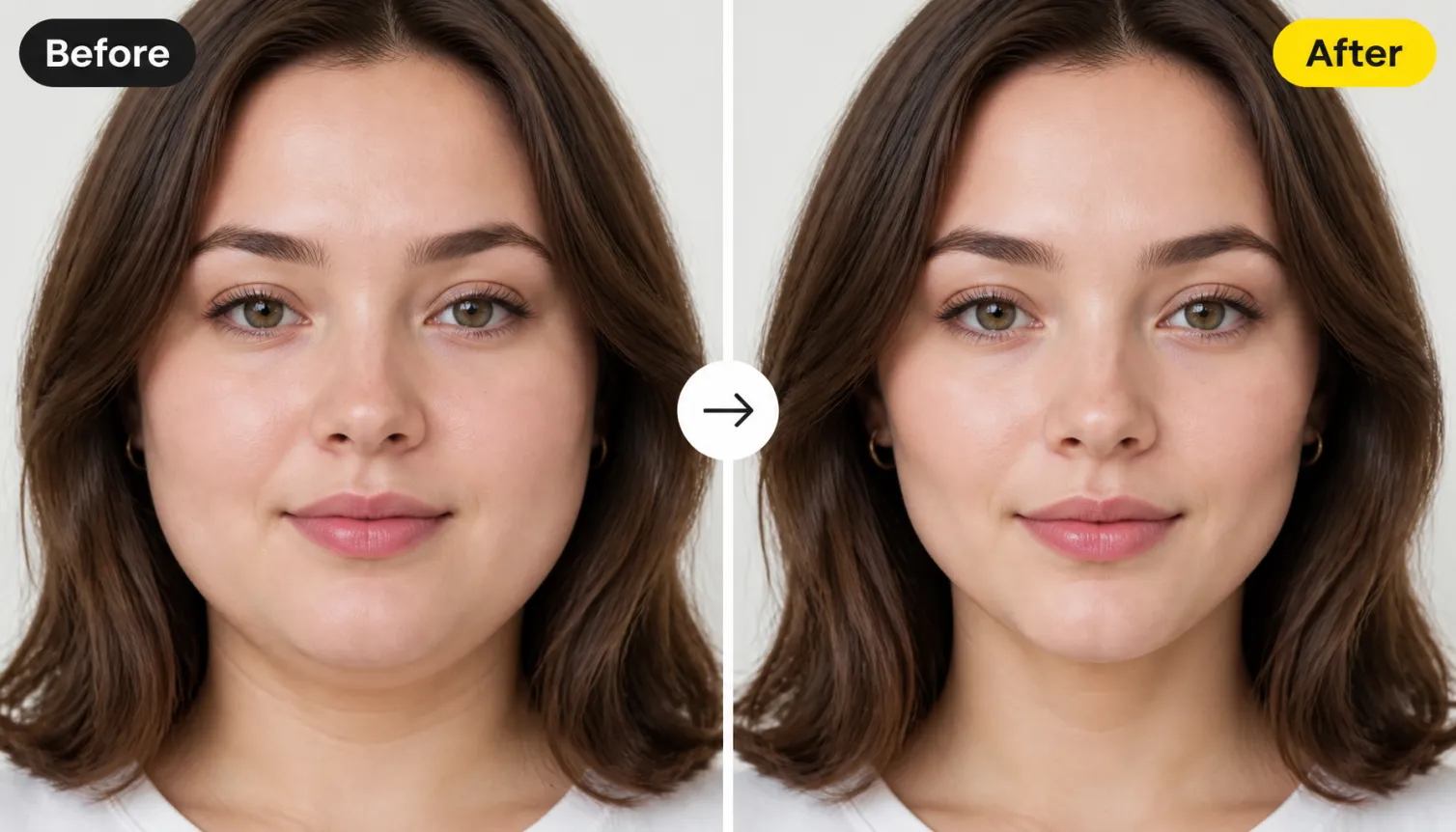 Hero 1 Before After Face Slimming Woman