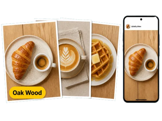 Usecase 3 Overhead Cafe Food Flat Lays Posted To A Phone