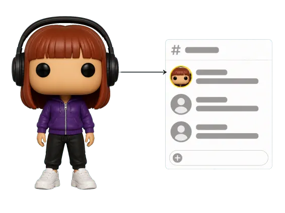 Usecase 2 Funko Pop Avatar In Discord Chat At Small Size