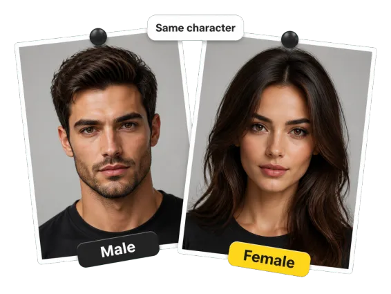 Usecase 2 Male And Female Version Of Same Character