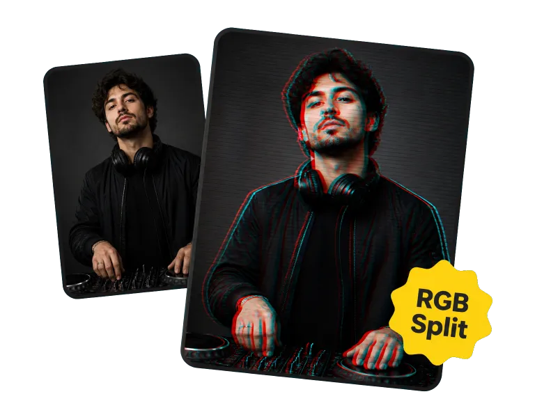 Feature 1 Rgb Color Split Portrait Glitch Effect