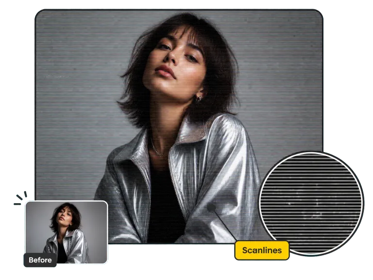 Feature 2 Scanlines And Static Photo Glitch Effect