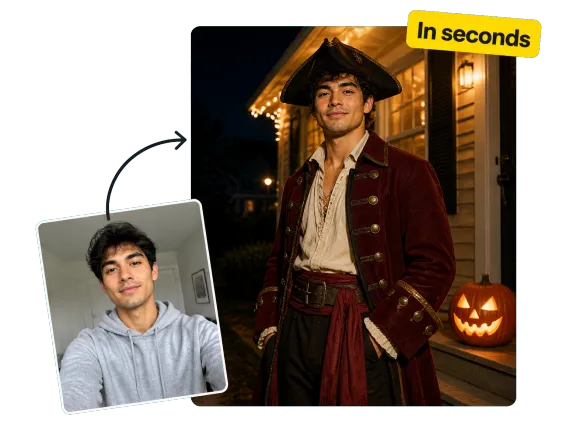 Usecase 1 Man Selfie To Pirate Costume Photo