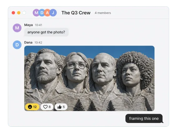 Usecase 2 Carved Monument Shared In A Team Group Chat