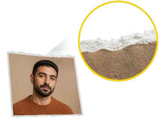 Why Choose 1 Macro Loupe On Hand Torn Paper Fiber Edge