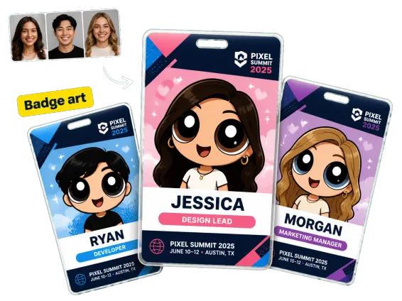 Usecase 3 Event Badge Cartoon Portraits